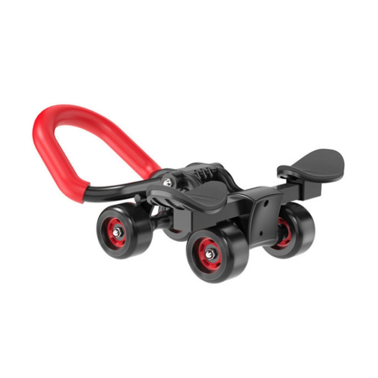 Four-Wheel Abdomen Wheel With Hand Support Household Rollers Fitness Equipment For Men And Women(Black Red)
