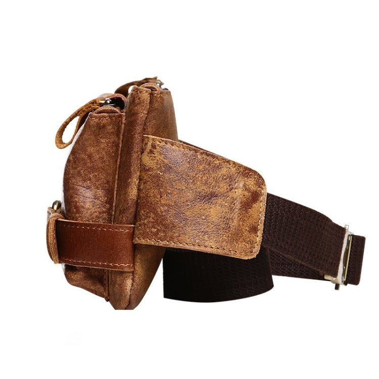 8135 Men Outdoor Sports Multifunctional Cowhide Leather Waist Bag