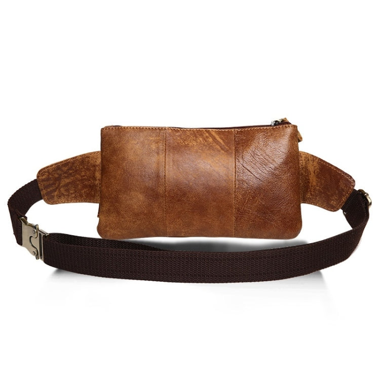 8135 Men Outdoor Sports Multifunctional Cowhide Leather Waist Bag
