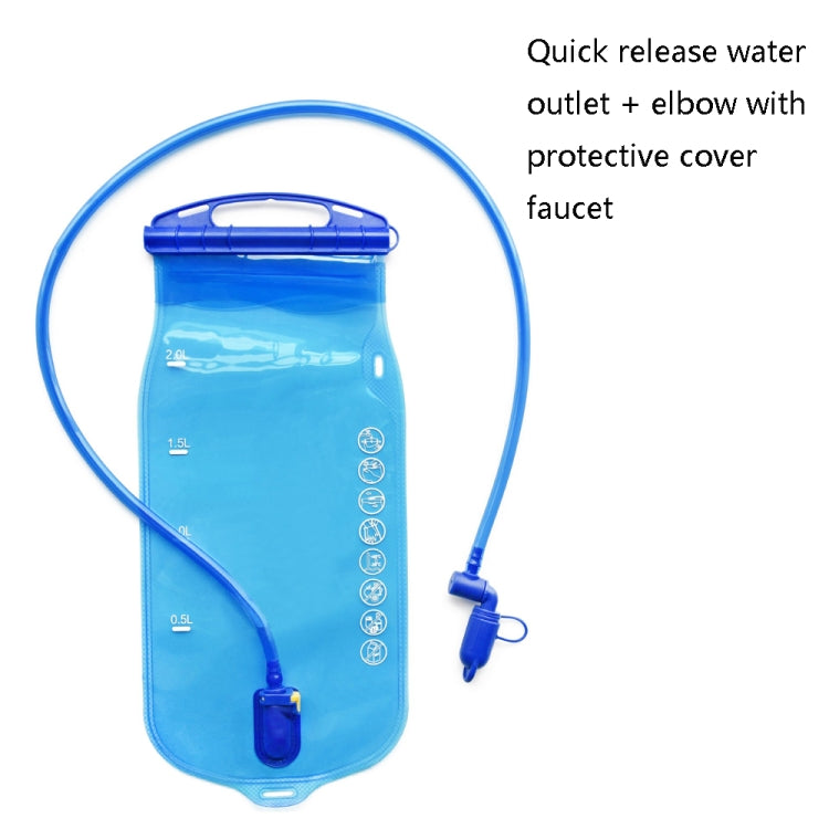 FT2085 Outdoor Folding Drinking Water Bag Portable Mountaineering Water Feeds, Size: 2L(Blue)