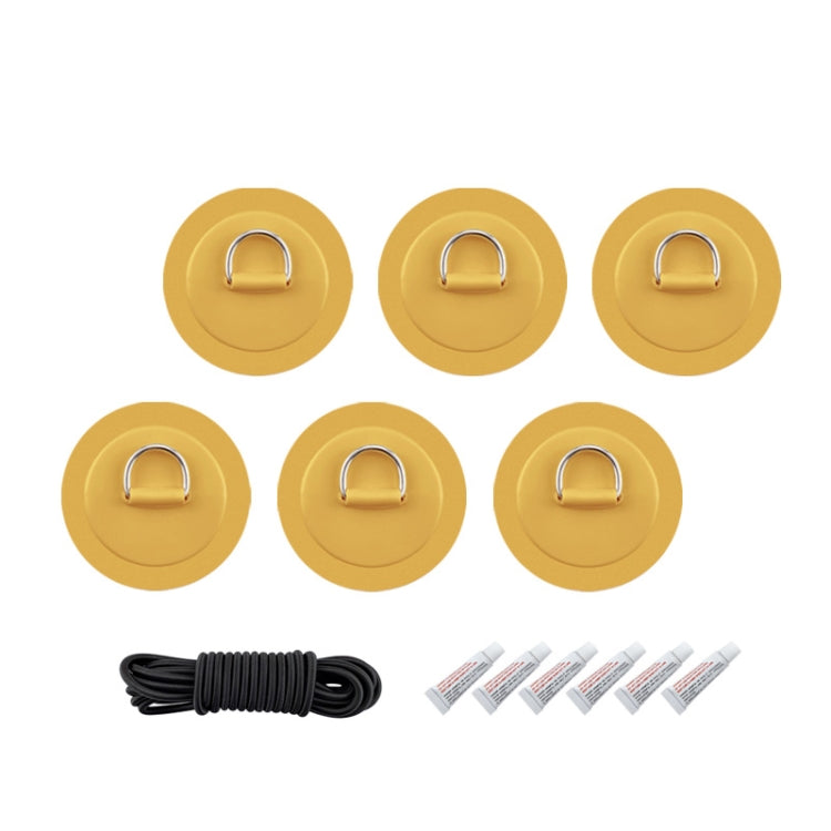 6 In 1 Canoe Kayak PVC Patch + D Ring Buckle + Elastic Rope + Paddle Rope Set