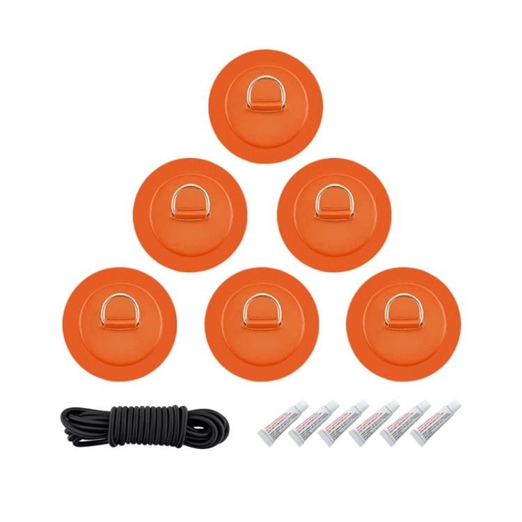 6 In 1 Canoe Kayak PVC Patch + D Ring Buckle + Elastic Rope + Paddle Rope Set
