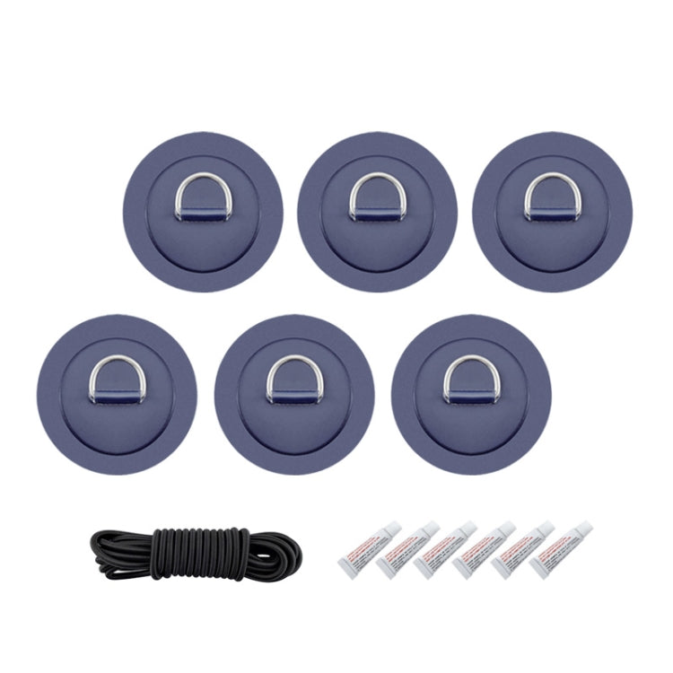 6 In 1 Canoe Kayak PVC Patch + D Ring Buckle + Elastic Rope + Paddle Rope Set