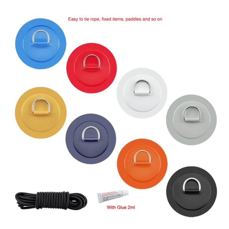 6 In 1 Canoe Kayak PVC Patch + D Ring Buckle + Elastic Rope + Paddle Rope Set