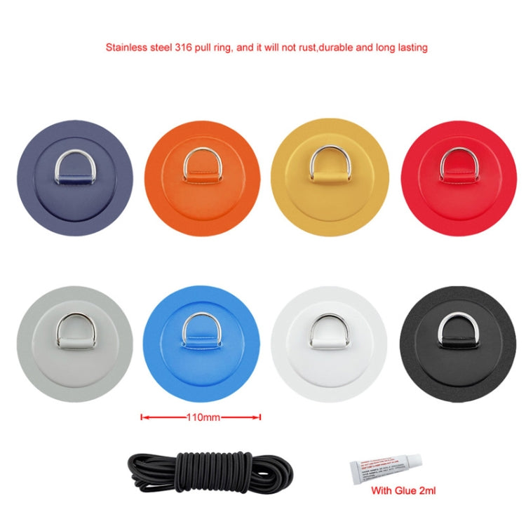 6 In 1 Canoe Kayak PVC Patch + D Ring Buckle + Elastic Rope + Paddle Rope Set