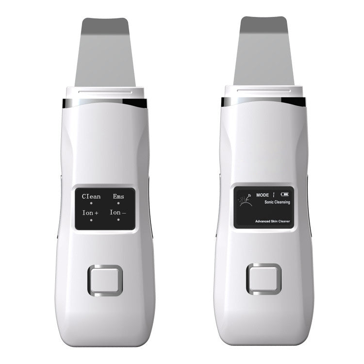 C-106 Ultrasonic Shovel Skin Machine Blackhead Dead Skin Cleaning Instrument Deep Cleaning Pore Ion Importer, Specification: Screen Display(Beige)