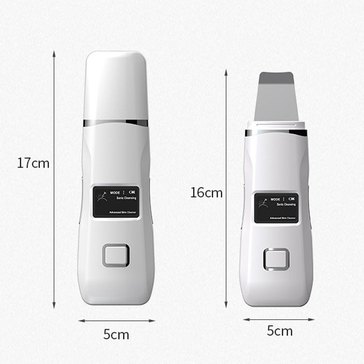 C-106 Ultrasonic Shovel Skin Machine Blackhead Dead Skin Cleaning Instrument Deep Cleaning Pore Ion Importer, Specification: LED Light Display(Beige)