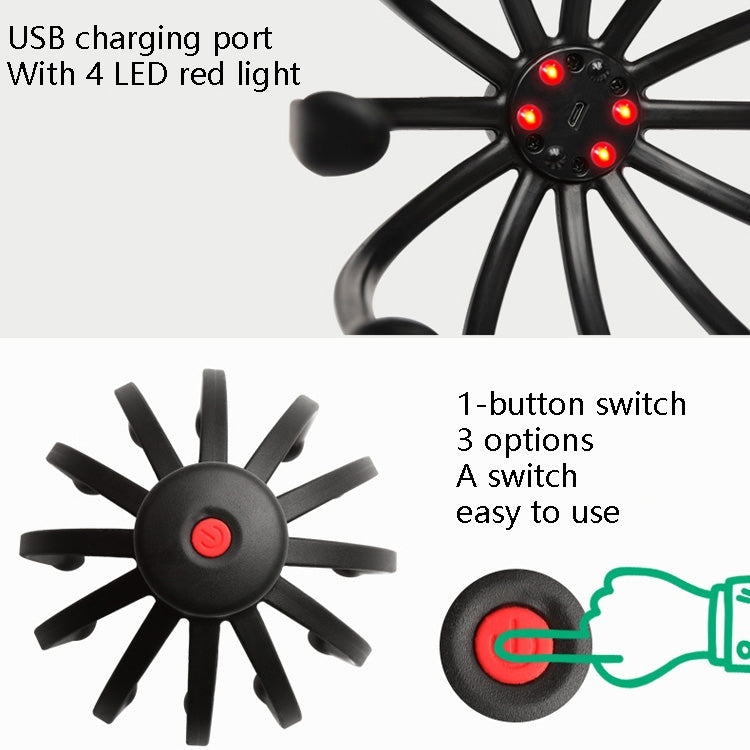 YK-1806 Head Electric Massager Octopus Charging Massage Comb