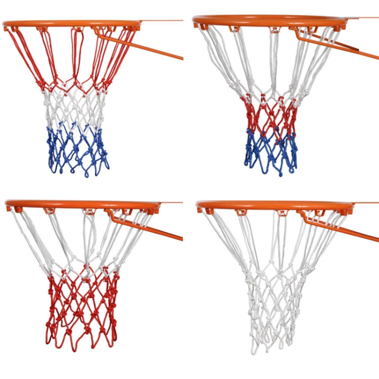 2 Pairs Outdoor Round Rope Basketball Net, Colour: 5.0mm Long Heavy Polyester(Red White Blue)