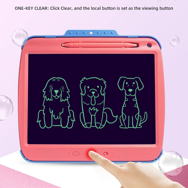 9 Inch Charging LCD Copy Writing Panel Transparent Electronic Writing Board, Specification: Monochrome Lines (Black)