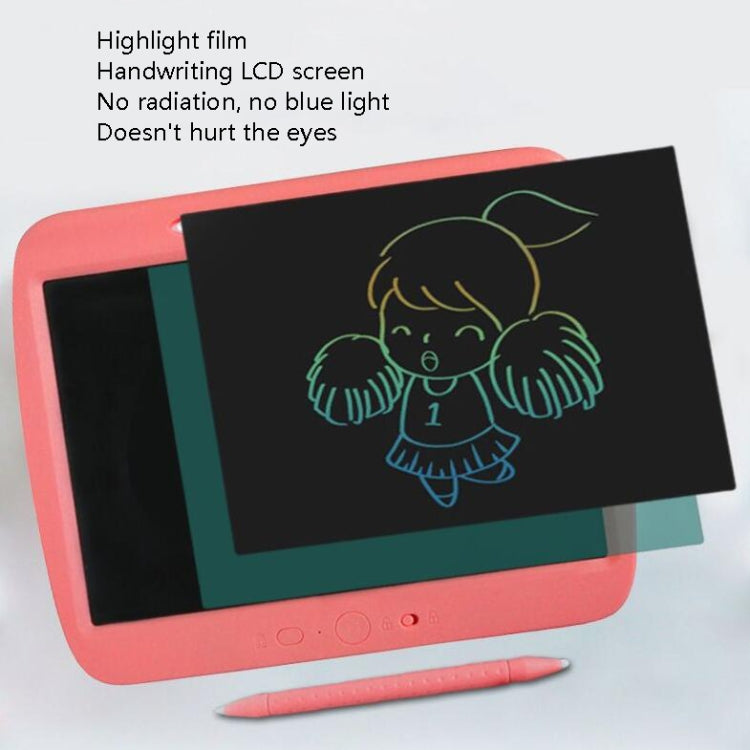 Children LCD Painting Board Electronic Highlight Written Panel Smart Charging Tablet, Style: 9 inch Colorful Lines (Pink)