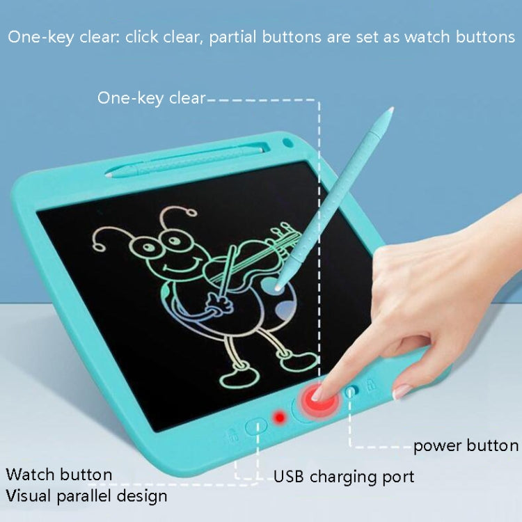 Children LCD Painting Board Electronic Highlight Written Panel Smart Charging Tablet, Style: 11.5 inch Monochrome Lines (Blue)