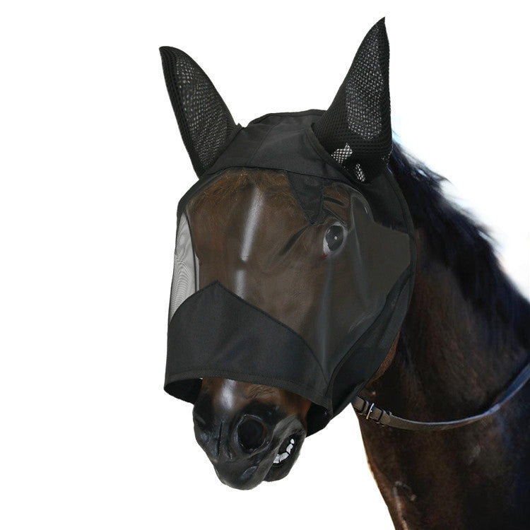 MTP-636 Breathable And Comfortable Outdoor Anti-Mosquito Horse Mask Detachable Horse Face Mask, Size: L