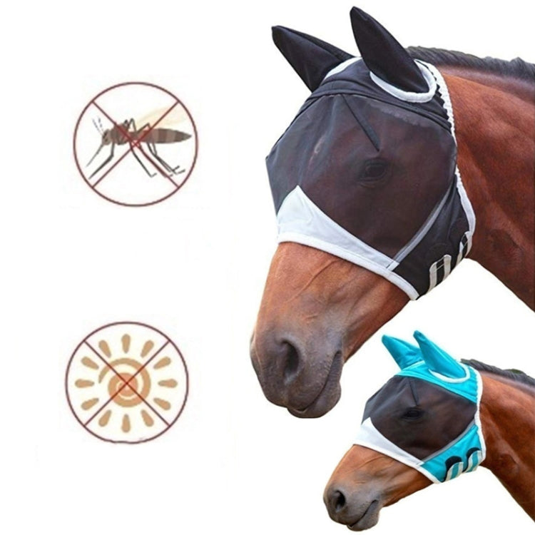 Elastic Breathable Horse Mask Anti-Mosquito And Insect-Proof Cover, Specification: S: 71x112x35cm
