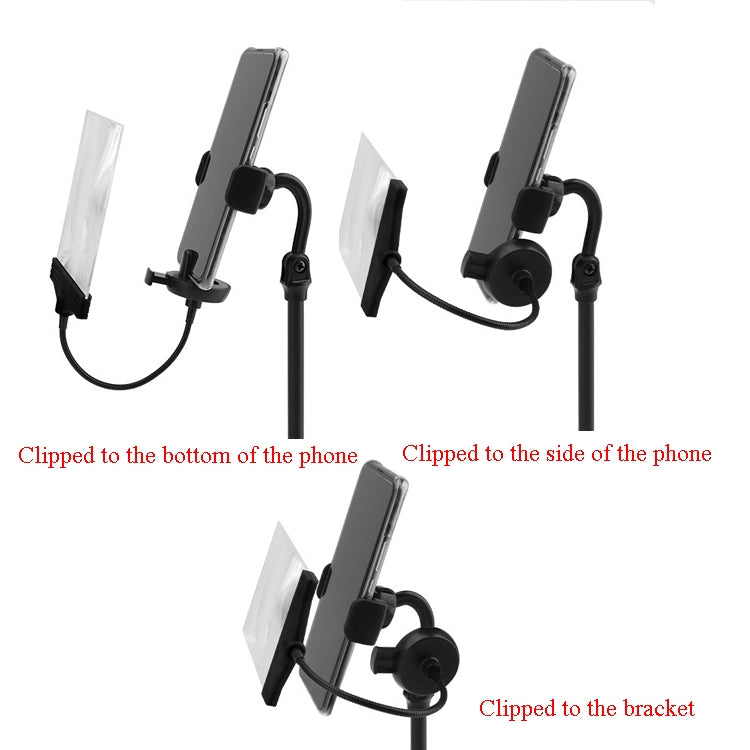 Mobile Live Broadcast Anchor Interactive Subtitle Amplifier Large Screen Anti-Blue Light Ultra-Clear Eye Protection Screen Amplifier(Black)