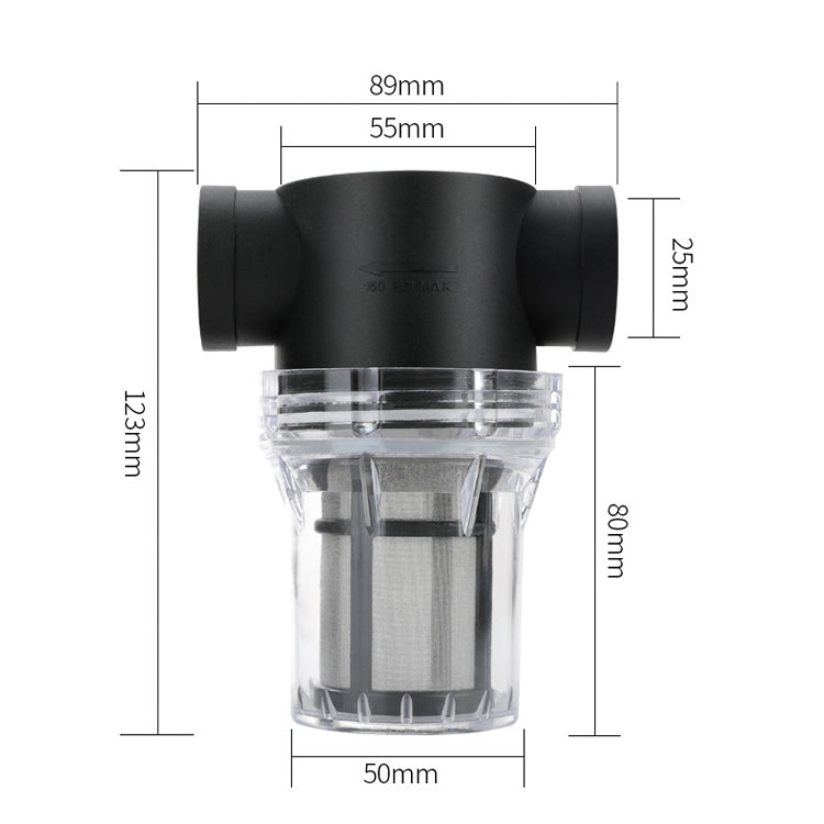 Water Pipe Front Plastic Filter Garden Irrigation Water Purifier, Specification: 6 Points Interface 40 Mesh