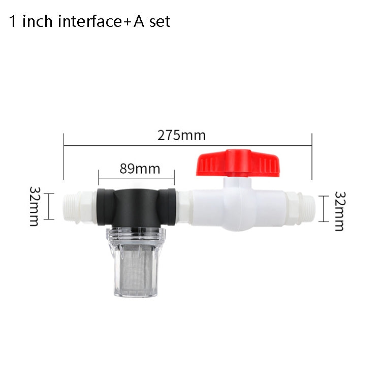 Water Pipe Front Plastic Filter Garden Irrigation Water Purifier, Specification: 1 inch 40 Mesh+Set A