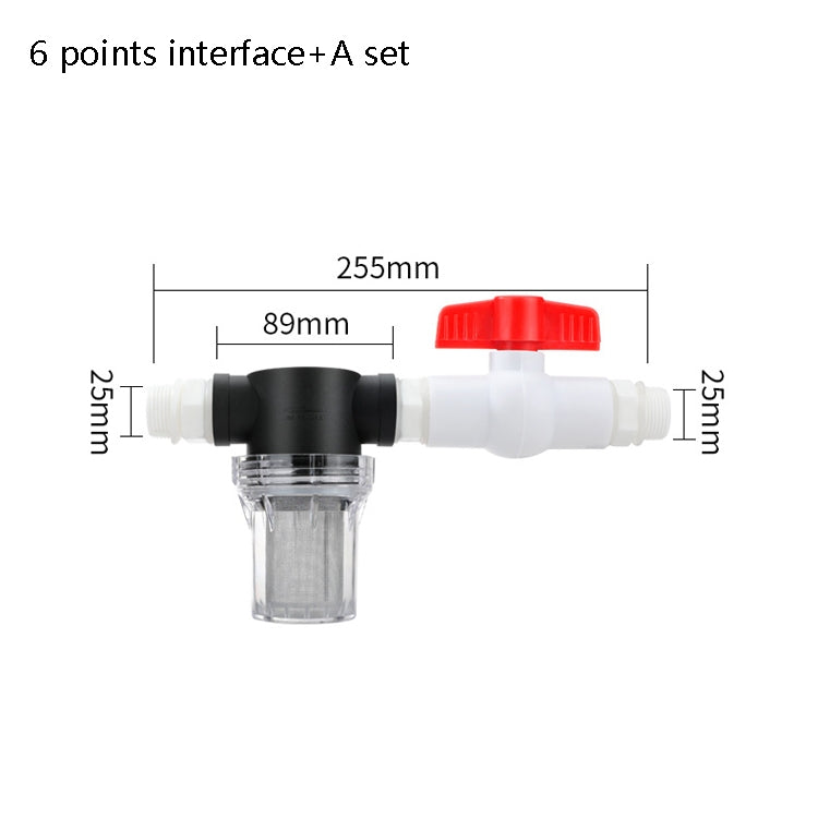 Water Pipe Front Plastic Filter Garden Irrigation Water Purifier, Specification: 6 Points 80 Mesh+Set A