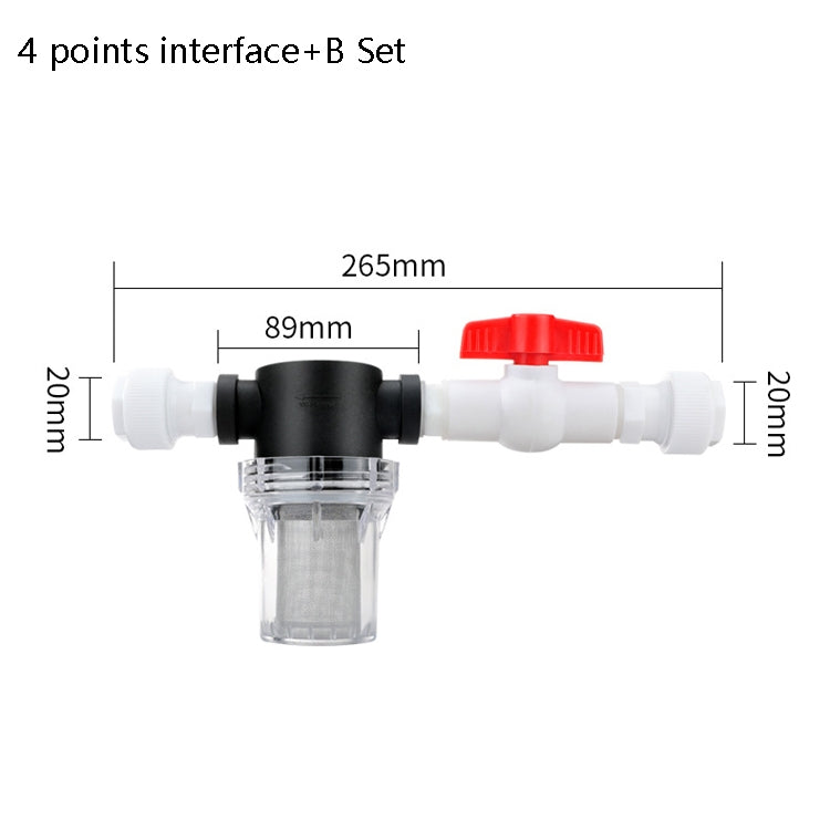 Water Pipe Front Plastic Filter Garden Irrigation Water Purifier, Specification: 4 Points 40 Mesh+Set B