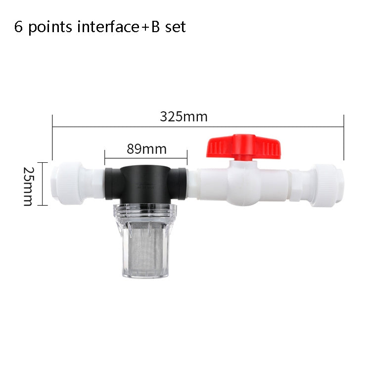 Water Pipe Front Plastic Filter Garden Irrigation Water Purifier, Specification: 6 Points 40 Mesh+Set B