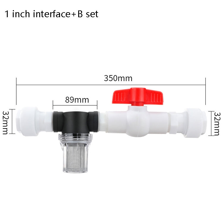 Water Pipe Front Plastic Filter Garden Irrigation Water Purifier, Specification: 1 inch 40 Mesh+Set B