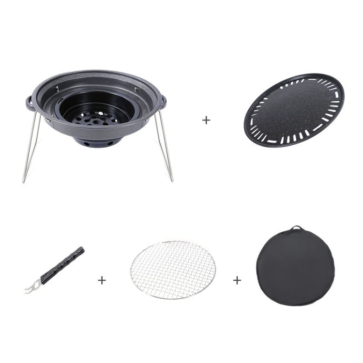 HW-K1870 Outdoor Household Barbecue Charcoal Grilled Rack Smokeless Indoor BBQ Grill Set(37 x 21cm)