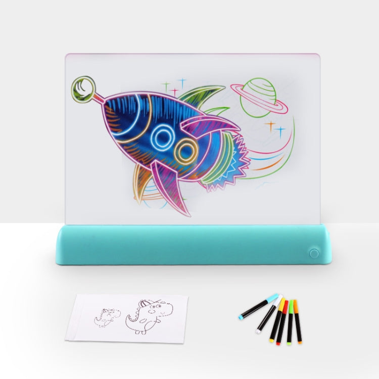 3D Painting Fluorescent Plate LED Shining Puzzle Children Graffiti Panel Handwritten Message Board
