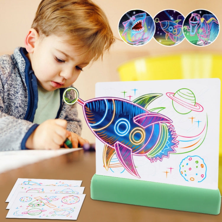 3D Painting Fluorescent Plate LED Shining Puzzle Children Graffiti Panel Handwritten Message Board