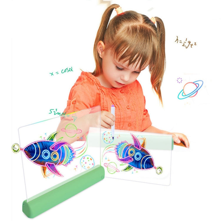 3D Painting Fluorescent Plate LED Shining Puzzle Children Graffiti Panel Handwritten Message Board
