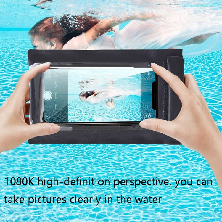 FT2088 Mobile Phone Waterproof Transparent Seal Bag Swimming TPU Mobile Phone Waterproof Case(Black)