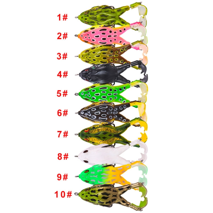 2 PCS Rotating Leg Thunder Frog Simulation Road Sub-Soft Bait, Specification: Small 7.5cm 8.5g