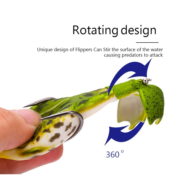 2 PCS Rotating Leg Thunder Frog Simulation Road Sub-Soft Bait, Specification: Small 7.5cm 8.5g