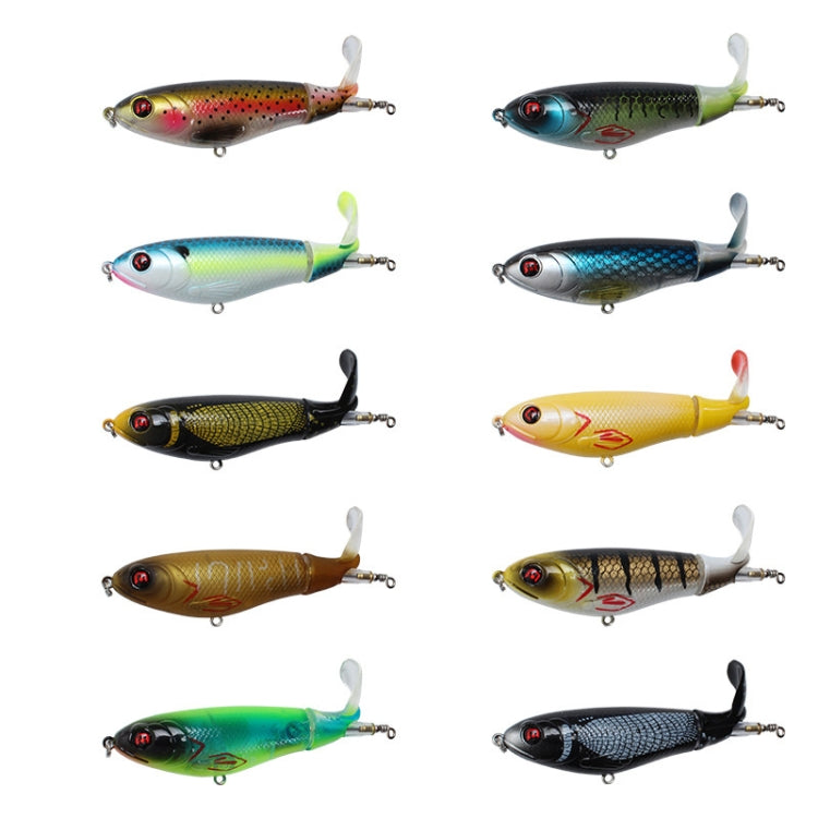 2 PCS Spiral Tractor Hard Bait 17g 10.5cm Floating Pencil Sub-Propeller Fish Bait
