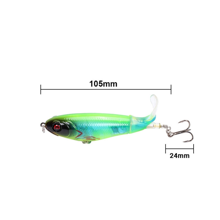 2 PCS Spiral Tractor Hard Bait 17g 10.5cm Floating Pencil Sub-Propeller Fish Bait