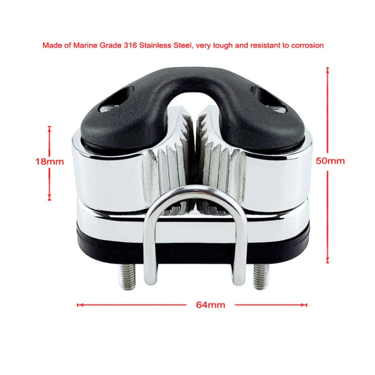 Stainless Steel Ball Rope Clamp With Guide Ring Automatic Rope Clamp Boat Accessories Stainless Steel Guide Ring