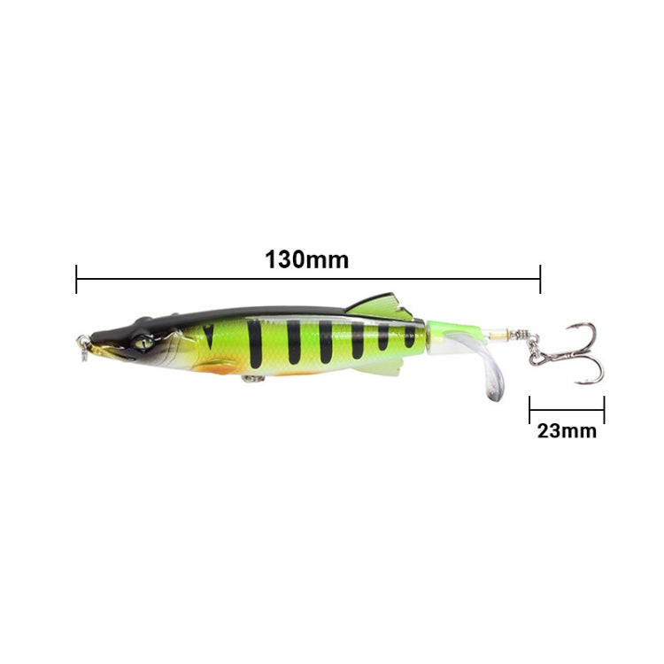 2 PCS 13cm Sub-Propeller Fish Bait Propeller Tractor Pencil Bionic Bait