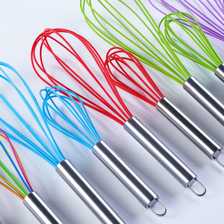 10 PCS Silicone Egg Beater Home Egg Mixer Kitchen Gadgets Cream Baking Tools, Colour: 12 inch Purple
