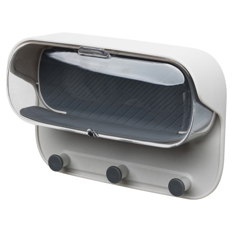 Press-Free Waterproof Dust-Proof Glasses Storage Box Bathroom Towel Storage Rack(Grey)
