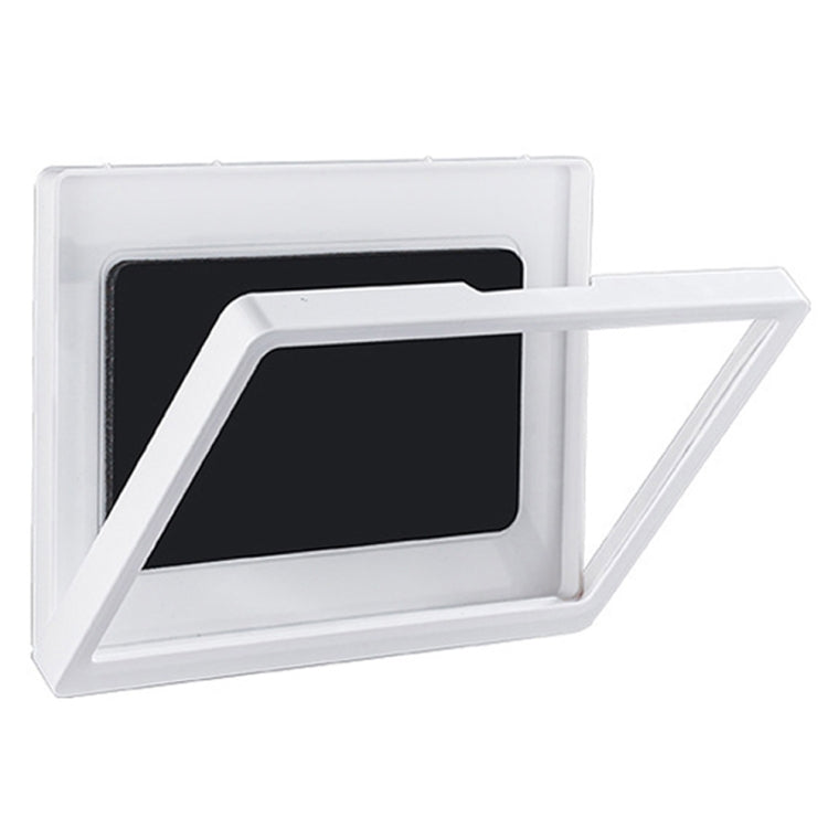 Bathroom Anti-Fog Mobile Phone Waterproof Box Rotatable Flat Punch-Free Bracket, Style: 14 Inches Non-rotating (White)
