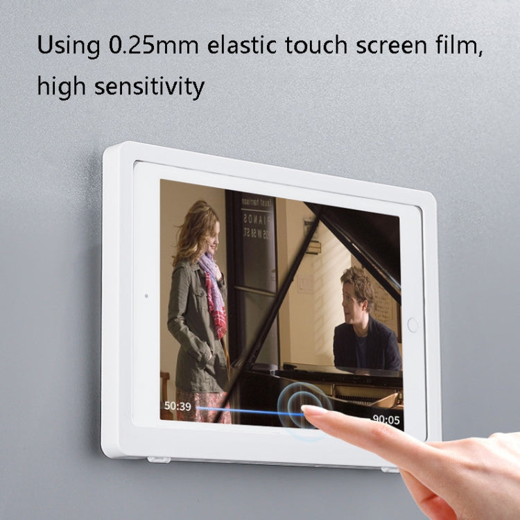 Bathroom Anti-Fog Mobile Phone Waterproof Box Rotatable Flat Punch-Free Bracket, Style: 14 Inches Non-rotating (White)