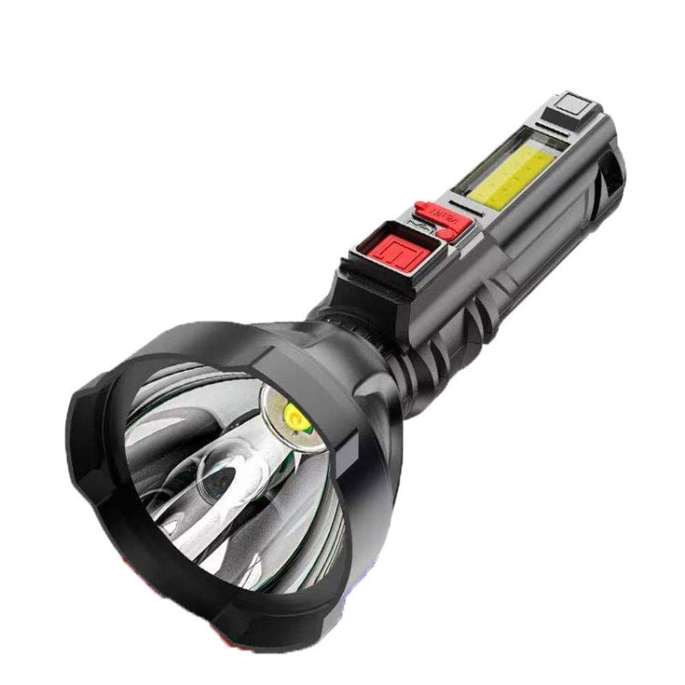 Plastic Flashlight COB Work Light Long Shot USB Strong Light Flashlight