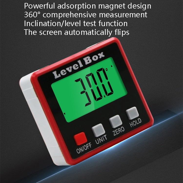 Precision Digital Inclinometer Electron Goniometers 4x90 Degree Magnetic Base Digital Protractor Angle Finder Bevel Box(Inclinationery)