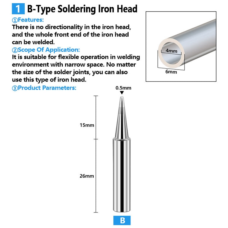 15 PCS / Set Soldering Tips 936 Soldering Station Pure Copper Soldering Iron Tips Lead-Free Soldering Iron Tips