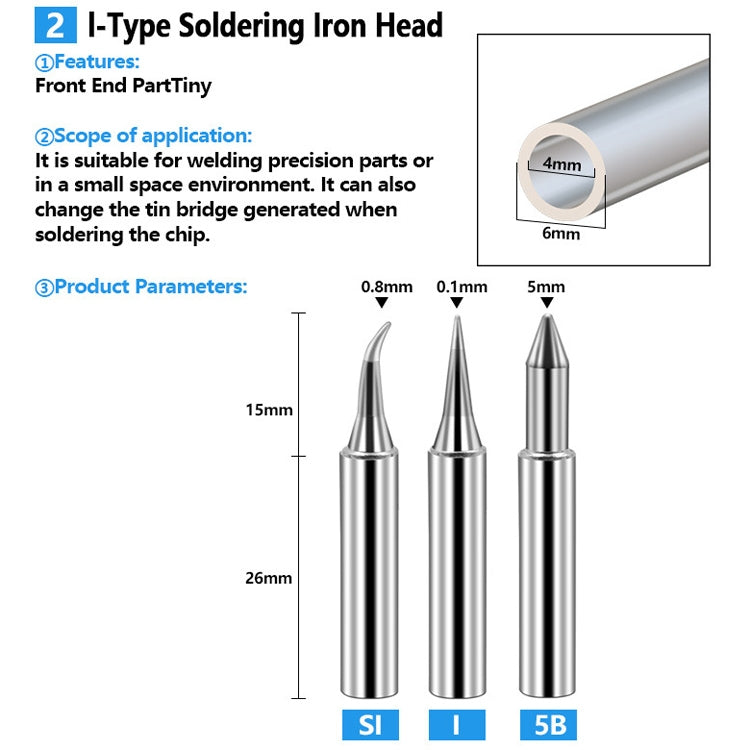 15 PCS / Set Soldering Tips 936 Soldering Station Pure Copper Soldering Iron Tips Lead-Free Soldering Iron Tips