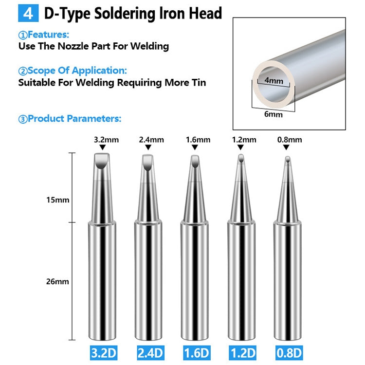 15 PCS / Set Soldering Tips 936 Soldering Station Pure Copper Soldering Iron Tips Lead-Free Soldering Iron Tips