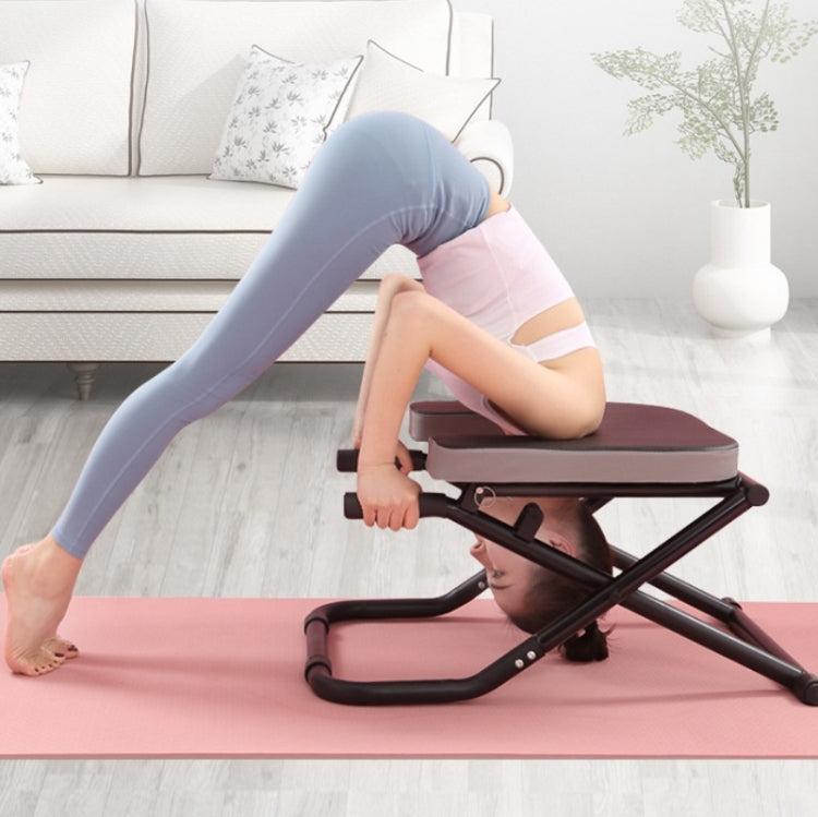 Household Yoga Auxiliary Inverted Bench Fitness Equipment(Black)