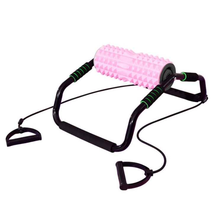 3 In 1 Indoor Multifunctional Yoga Foam Roller + Push-Up Holder + Pull Rope Fitness Equipment Set