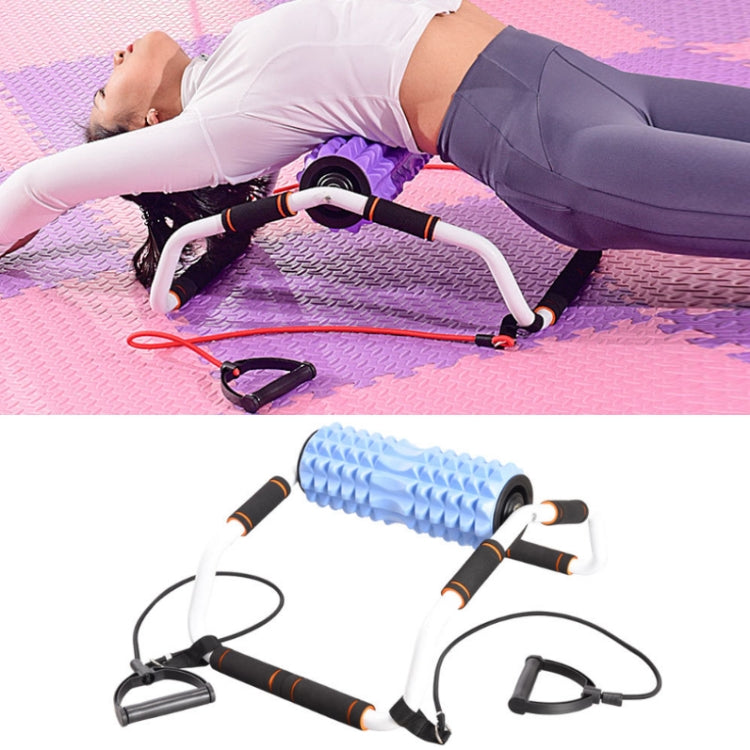 3 In 1 Indoor Multifunctional Yoga Foam Roller + Push-Up Holder + Pull Rope Fitness Equipment Set