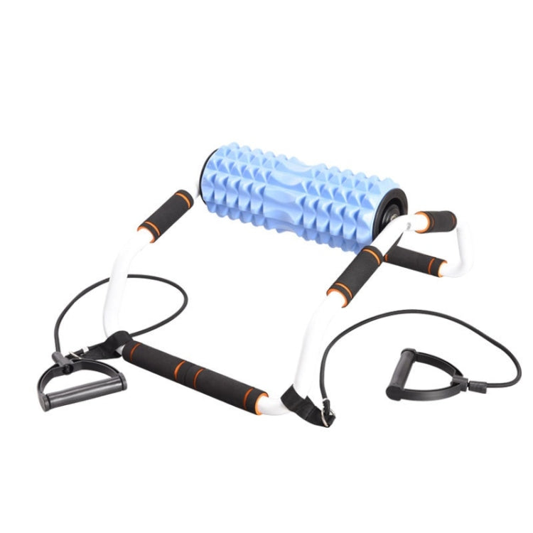 3 In 1 Indoor Multifunctional Yoga Foam Roller + Push-Up Holder + Pull Rope Fitness Equipment Set