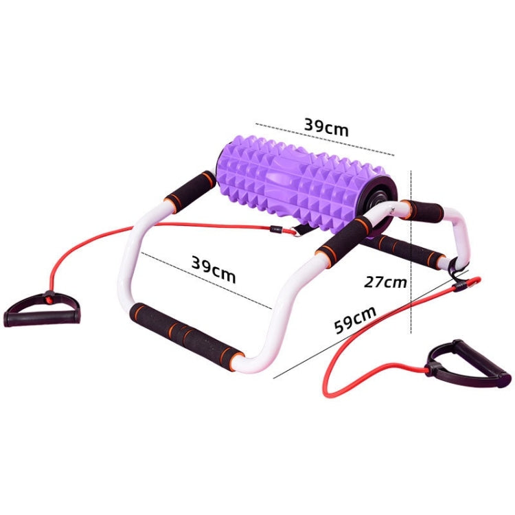 3 In 1 Indoor Multifunctional Yoga Foam Roller + Push-Up Holder + Pull Rope Fitness Equipment Set
